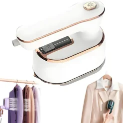 Best Bärbar Klädångare Strykjärn, 1000W Dubbla Ånglägen & 180° Flexibelt Munstycke, Kompakt Handhållen Design för Resor och Affärer, Lila Co White