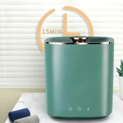 Discount Bärbar Kompakt Mini Tvättmaskin, Personlig Klädtvättmaskin, Liten Bärbar Tvättmaskin kompatibel med Studentboende, (Grön)