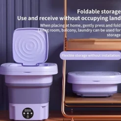 Clearance Bärbar 8L Hopfällbar Mini Tvättmaskin, Mini Tvättmaskin och Centrifugering