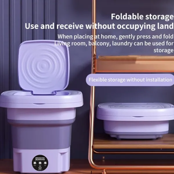 Clearance Bärbar 8L Vikbar Minitvättmaskin, Minitvättmaskin och Torktumlare