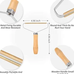 Online Bärbar luddbortagare - mattskrapa, luddrengöringsmedel, hårborttagare för husdjur, rakapparat för kläder, återanvändbar dubbelsidig luddbortagare