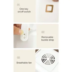 Hot Bärbar Mini Torktumlare med Inbyggd Torkpåse för Resor och Hemmabruk Vit 70x70 cm