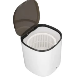 Hot Bärbar Mini Tvättmaskin 4.5L Liten Turbintvättmaskin med Centrifugalkorg för Resor Lägenhet Husbil 100 till 240V Vit EU-kontakt