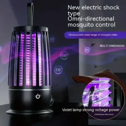 Hot Bärbar Myggdödare Lampa USB Uppladdningsbar Elektrisk Fly Trap Zapper Insektsdödare