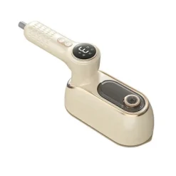 Outlet Bärbar Reseångstrykjärn, 1200W Handhållen med LCD-display, Snabb Uppvärmning, 180° Vridbart Handtag, Wh