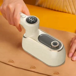 Outlet Bärbar Reseångstrykjärn, 1200W Handhållen med LCD-display, Snabb Uppvärmning, 180° Vridbart Handtag, Wh