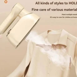 Outlet Bärbar Reseångstrykjärn, 1200W Handhållen med LCD-display, Snabb Uppvärmning, 180° Vridbart Handtag, Wh