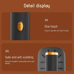 Discount Bärbar Resestemare För Kläder Mini Ångstrykjärn 180° Rotationsbar Handhållen Ångstrykjärn För Tyg