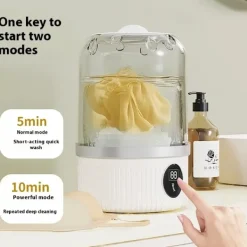 Outlet Bärbar Tvättmaskin - Trådlös - Uppladdningsbar - För Delikata Underkläder - Kompakt