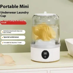Outlet Bärbar Tvättmaskin - Trådlös - Uppladdningsbar - För Delikata Underkläder - Kompakt