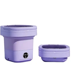 Discount Bärbar tvättmaskin, 11L 2-i-1 hopfällbar tvättmaskin och torktumlare ‘-XT- purple