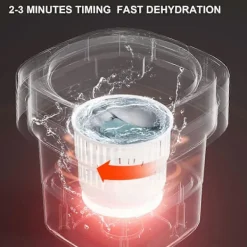 Best Bärbar Tvättmaskin Med Torkhink Hopfällbar Antibakteriell Tvätt Pink