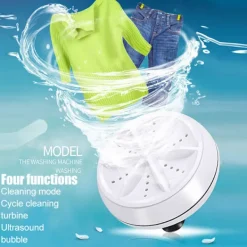 Hot LBSS Bärbar tvättmaskin Mini Turbo USB driven Tar bort smutstvättmaskin Tvättmaskin för resor hem Type B USB Plug