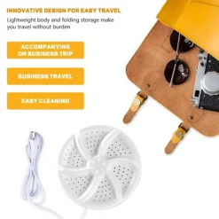 Hot Bärbar tvättmaskin, mini tvättmaskin, mini diskmaskin Turbo med USB, lämplig för hemmakontor, resor, studentboende, husbil, lägenhet vit