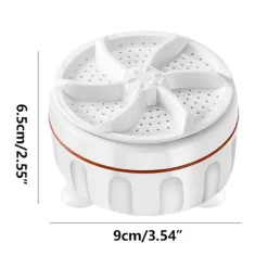 Bärbar tvättmaskin, Minitvättmaskin, Mini Diskmaskin Turbo med USB, Lämplig för Hem, Affärer, Resor, Studentboende, Husbil, Lägenhet white