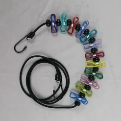 Clearance Bärbar utomhus camping vindtät klädtorkningsställ multifunktionell elastisk reskläder torklina