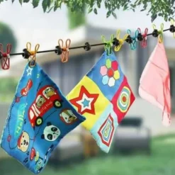 Clearance Bärbar utomhus camping vindtät klädtorkningsställ multifunktionell elastisk reskläder torklina