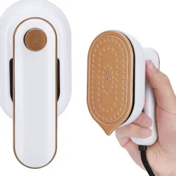 Sale Bärbart handhållet strykjärn, Mini handhållet ångstrykjärn för kläder, 180° roterbart reseångstrykjärn, Mini strykmaskin, A