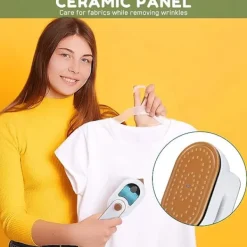 Sale Bärbart handhållet strykjärn, Mini handhållet ångstrykjärn för kläder, 180° roterbart reseångstrykjärn, Mini strykmaskin, A