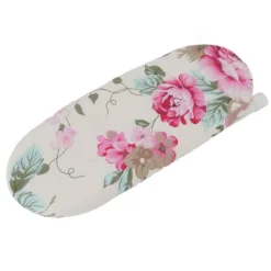 Discount Bärbart hopfällbart rese-strykbord, värmebeständig mini-strykbordsmatta med pionblommönster