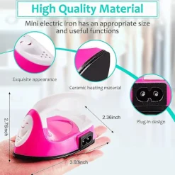 Best Bärbart Mini Strykjärn Mini Värmepress Mini Styling Strykjärn med Laddningsbas Litet Bärbart Resestrykjärn för Kläder[YJD]