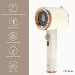 Bärbart Mini Strykjärn, Mini Ångstrykjärn för Resor, Handhållet Klädångare, Snabbuppvärmande Ångstrykjärn, För Hem Och Resor Off white