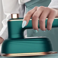 Hot Bärbart Sladdlöst Två-i-ett Strykjärn, Justerbart Handtag Mini Resestrykjärn för Lätta Tyger