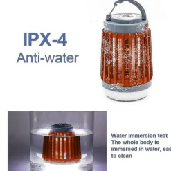 Clearance Bästsäljare 2 i 1 Bug Zapper Utomhus - Uppladdningsbar Vattentät Myggdödare