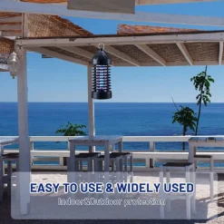 Outlet Bug Zapper, Elektrisk Flugzapper, Myggdödare Utomhus/Inomhus, 4200V 20W Vattentät Flugzapper Myggfälla, Myggdödare för Hem, Uteplats, Ba