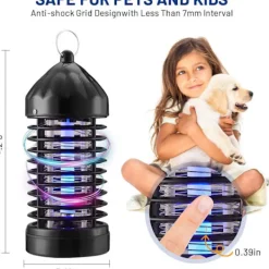 Outlet Bug Zapper, Elektrisk Flugzapper, Myggdödare Utomhus/Inomhus, 4200V 20W Vattentät Flugzapper Myggfälla, Myggdödare för Hem, Uteplats, Ba