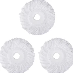 Best J-star Byte av 3-pack mopphuvud för orkansnurrmoppar, mikrofiberpåfyllningar, rund standardstorlek