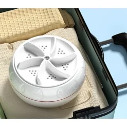 Clearance [CA] Mini Bärbar Tvättmaskin (Vit), Portabel Tvättmaskin för Kläder, Sminkborstar, Frukt och Grönsaker