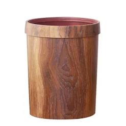 Sale [CA] Retro Träimitation Papperskorg för Hem, Vardagsrum, Kök