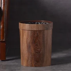 Sale [CA] Retro Träimitation Papperskorg för Hem, Vardagsrum, Kök