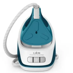 Sale CALOR Expresse Essential Ångstation, Upp till 280g/min, SV6110C0 BLANC OCH LINCHEN Turkos, Vit