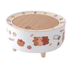 Hot Cartoon Sopsäck för Skrivbord, Multifunktionell Papperskorg för Hem och Bil, Förvaringsskål med Lock