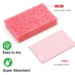 Hot Cellulosasvampar, Tunga Skursvampar för Kök, Rengör Svåra Fläckar Utan Att Repas, Pop Up Eco