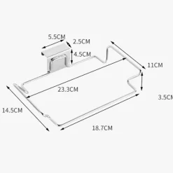 Sale Classico Påse Dispenser, Liten Metalldörrförvaring, Silver