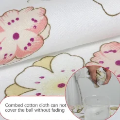 Discount 110*34cm Strykbrädesöverdrag med dragsko Bekvämt Universellt Bomullsöverdrag Fläckbeständigt Tjockt Skyddande Brännduk Flowers