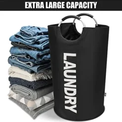 Outlet 72*38cm tvättkorg (svart), hopfällbar tvättkorg, stor vikning