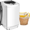 Sale COSTWAY Mini tvättmaskin med centrifugering 3,5 kg Auto 240W med uttorkningsfunktion Kontrollpanel för lägenheter