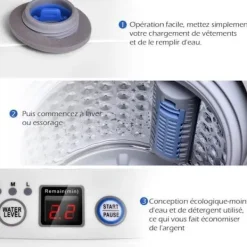 Sale COSTWAY Mini tvättmaskin med centrifugering 3,5 kg Auto 240W med uttorkningsfunktion Kontrollpanel för lägenheter