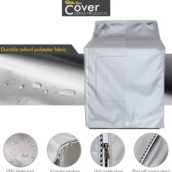 Best ATELA Cover, cover, cover, slitstarkt tjockt tyg, design med 2 dragkedjor, lätt att använda. Passar de flesta topp- eller frontlastskrubber Dr