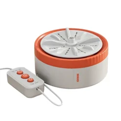 Online Cyber Monday-erbjudanden 2024: Viflosae Mini Turbo Tvättmaskin, Portabel Automatisk med Fjärrkontroll, Kompatibel med Hem/Sovsal[YJD] Orange