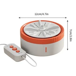 Online Cyber Monday-erbjudanden 2024: Viflosae Mini Turbo Tvättmaskin, Portabel Automatisk med Fjärrkontroll, Kompatibel med Hem/Sovsal[YJD] Orange