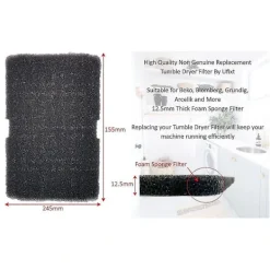 Best Cylinda torktumlare Förångarfilter svamp 2964840100 2-pack