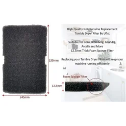 Outlet Cylinda Torktumlare Kondensorfilter Svamp 2964840100 2-pack