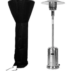 New FJORD 210d Svart Kraftig Vattentät Stående Uteplatsvärmare Skydd Värmeskydd (Ruipei)