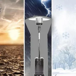 New FJORD 210d Svart Kraftig Vattentät Stående Uteplatsvärmare Skydd Värmeskydd (Ruipei)