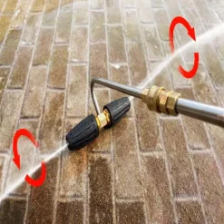 Outlet Daglig Ränna Verktyg Högtryckstvätt Munstycke, 2 Roterande Munstycken, 1/4 Tum